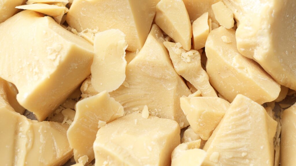 Beurre de cacao pur sans huile de palme pour masse Coffola texture onctueuse